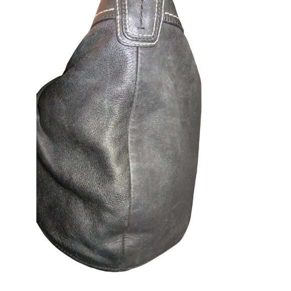 Coach 2010 Soho Black Leather Large Pleated Hobo Buckle Strap Shoulder Bag - Picture 5 of 14